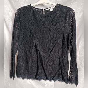 Diane von Furstenberg Black Blouse Size 12